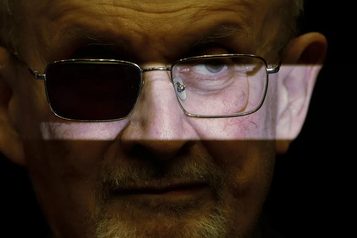 Novelist, Salman Rushdie posing during a photocall at the 'Deutsches Theater', in Berlin, Germany, on May 16, 2024. 