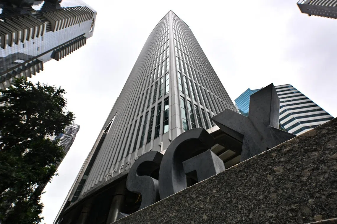 ST20231129-202342522839-Lim Yaohui-pixgeneric/

SGX Centre 1 at Shenton Way in the Central Business District on Nov 29, 2023.

(ST PHOTO: LIM YAOHUI)