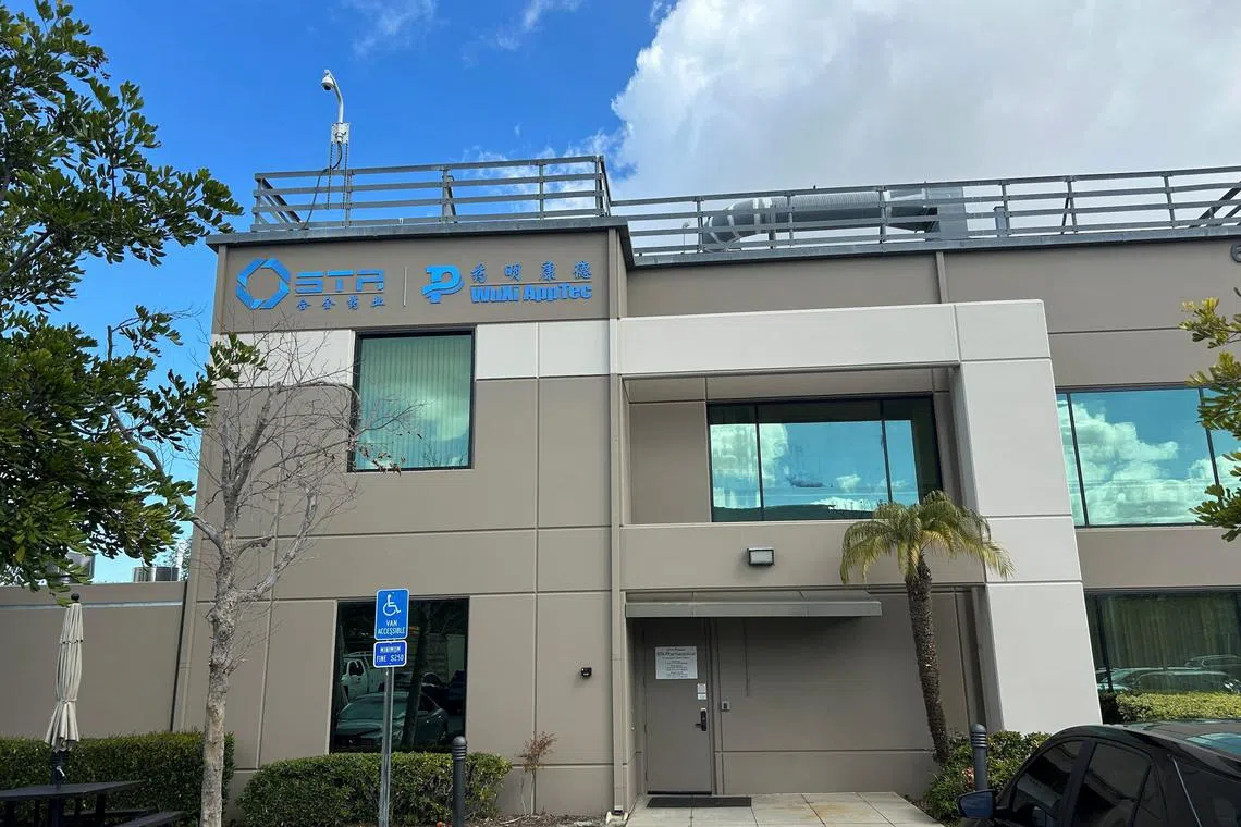 A sign outside a Wuxi AppTec facility is pictured, in San Diego, U.S., March 25, 2024. REUTERS/Michael Erman/File Photo