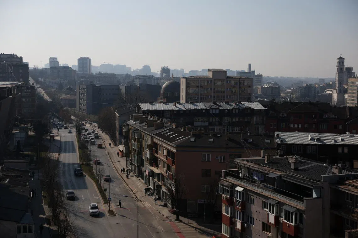 A general view of a street in Pristina, during the parliamentary elections in Kosovo, February 9, 2025. REUTERS/Florion Goga/File Photo