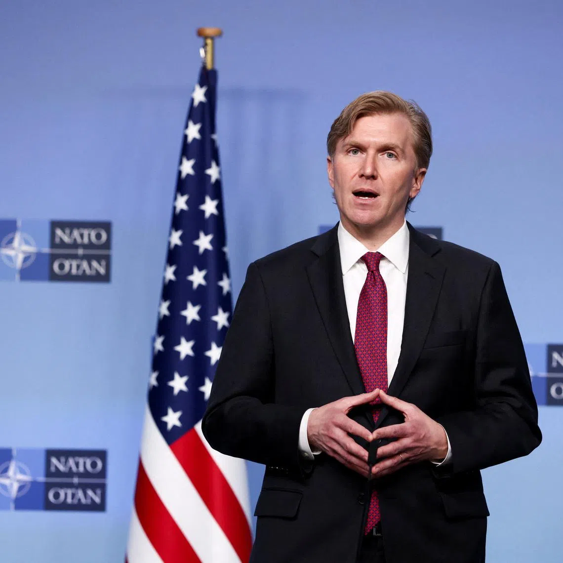 U.S Undersecretary of Defense for Policy Elbridge Colby attends a NATO Defence Ministers meeting at the Alliance headquarters in Brussels, Belgium February 12, 2026. REUTERS/Tom Nicholson