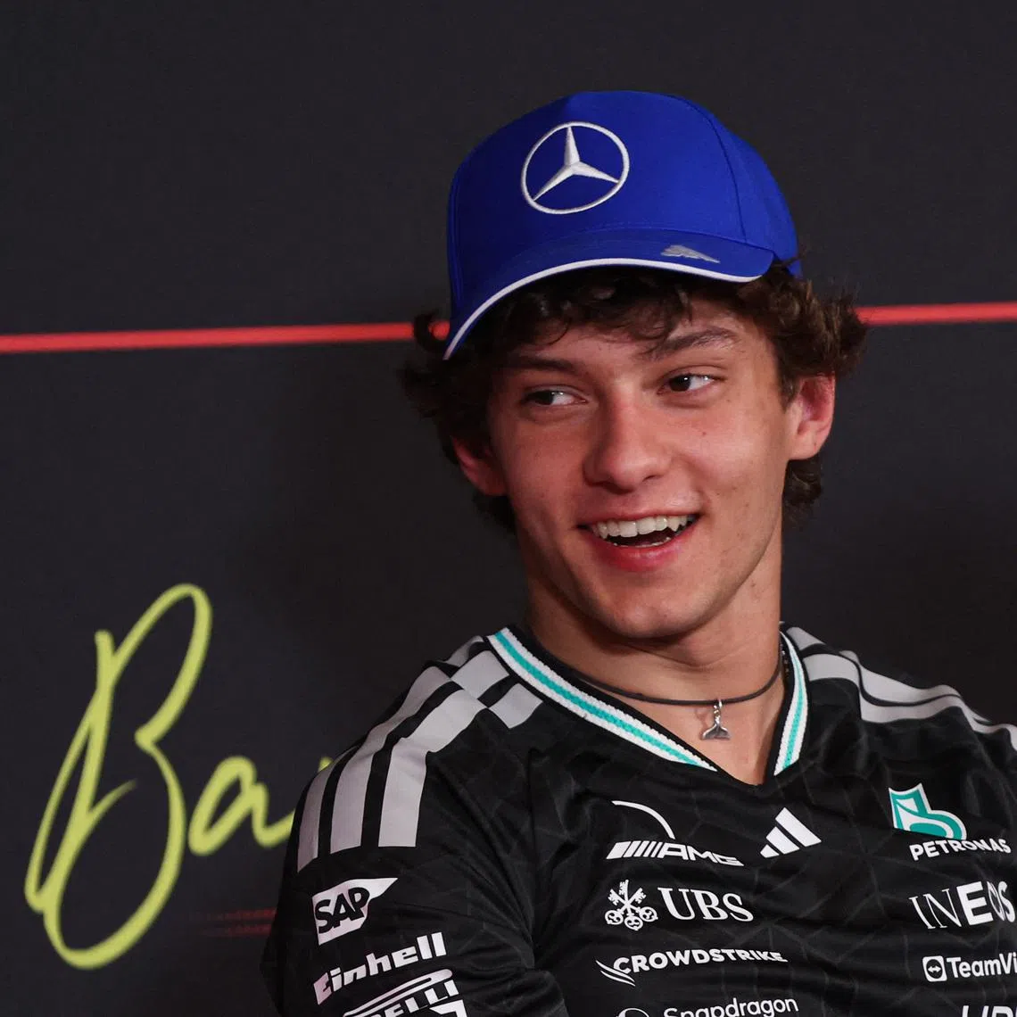 Formula One F1 - Barcelona-Catalunya Grand Prix - Circuit de Barcelona-Catalunya, Barcelona, Spain - June 11, 2026 Mercedes' Andrea Kimi Antonelli during the press conference REUTERS/Bruna Casas