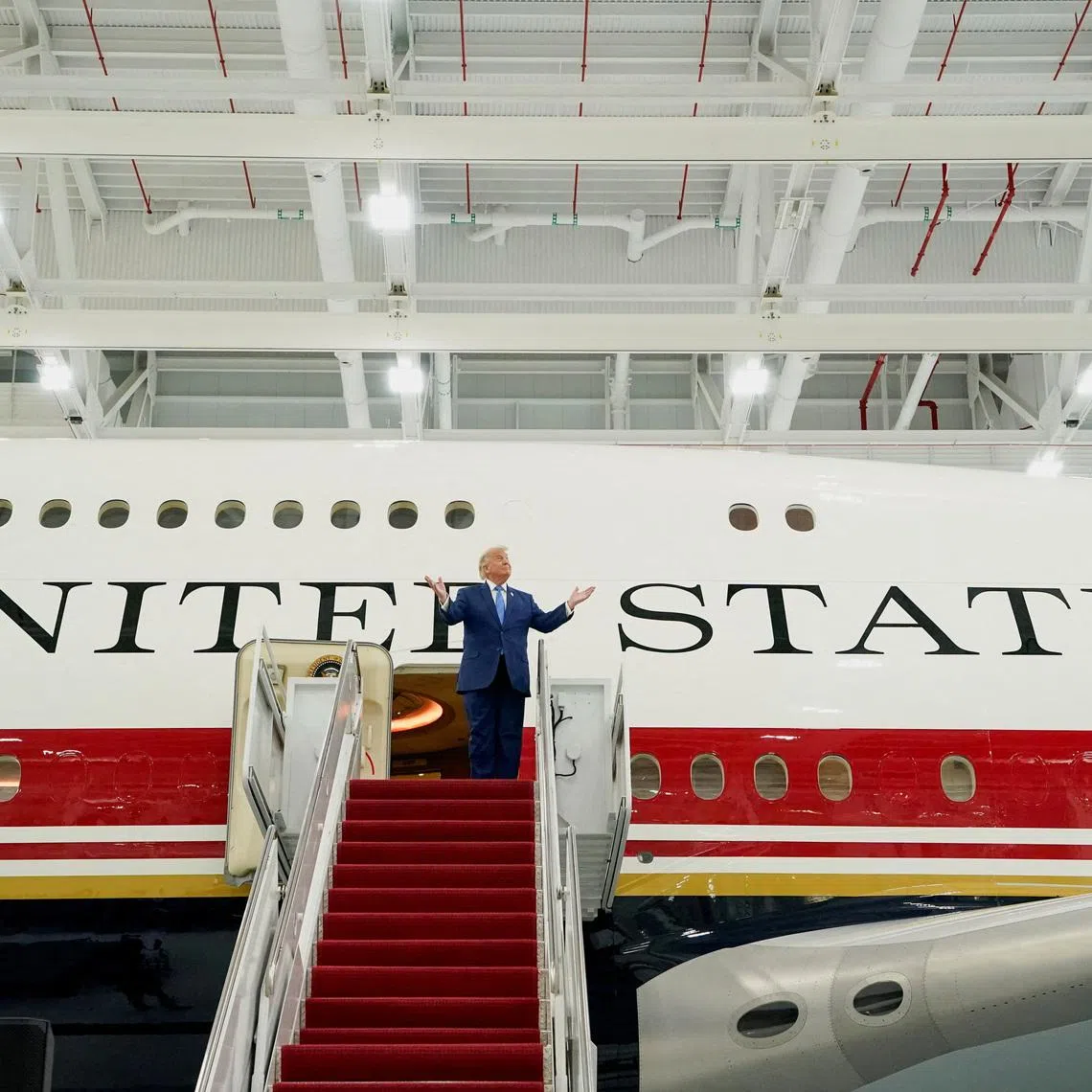 US President Donald Trump’s trip to North Dakota is expected to mark the debut of a refurbished Boeing 747 gifted by Qatar that will serve as Air Force One.