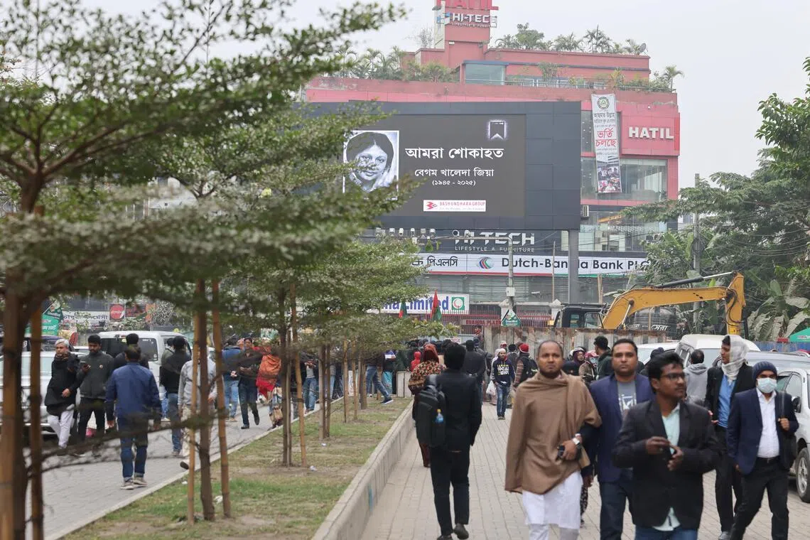 Earlier in November, Ms Khaleda Zia vowed to campaign as a candidate in elections set for February 2026.