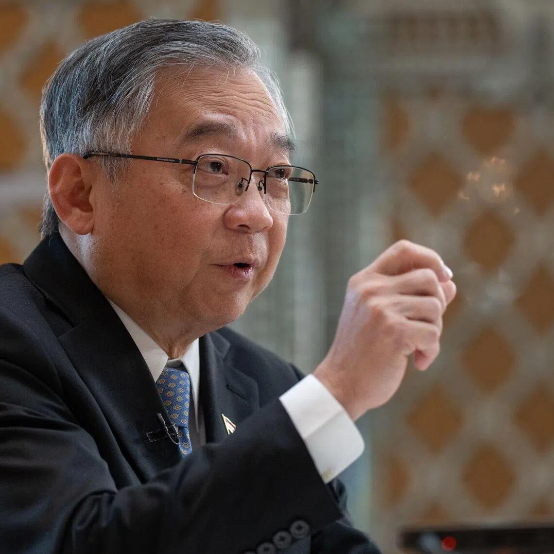 Deputy Prime Minister Gan Kim Yong speaking to Bloomberg TV on the sidelines of Bloomberg New Economy Forum 2026 in New Delhi, on Oct 14.