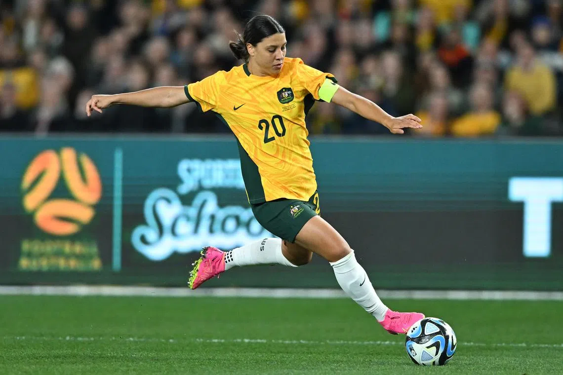 Once a winger, Sam Kerr has banged in 55 of her goals in her last 72 internationals.