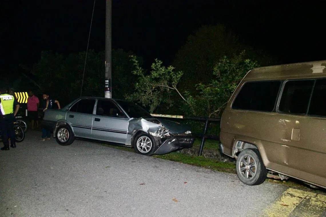 The boy was driving a Toyota Corolla car when he lost control while negotiating a bend and collided into a van. 