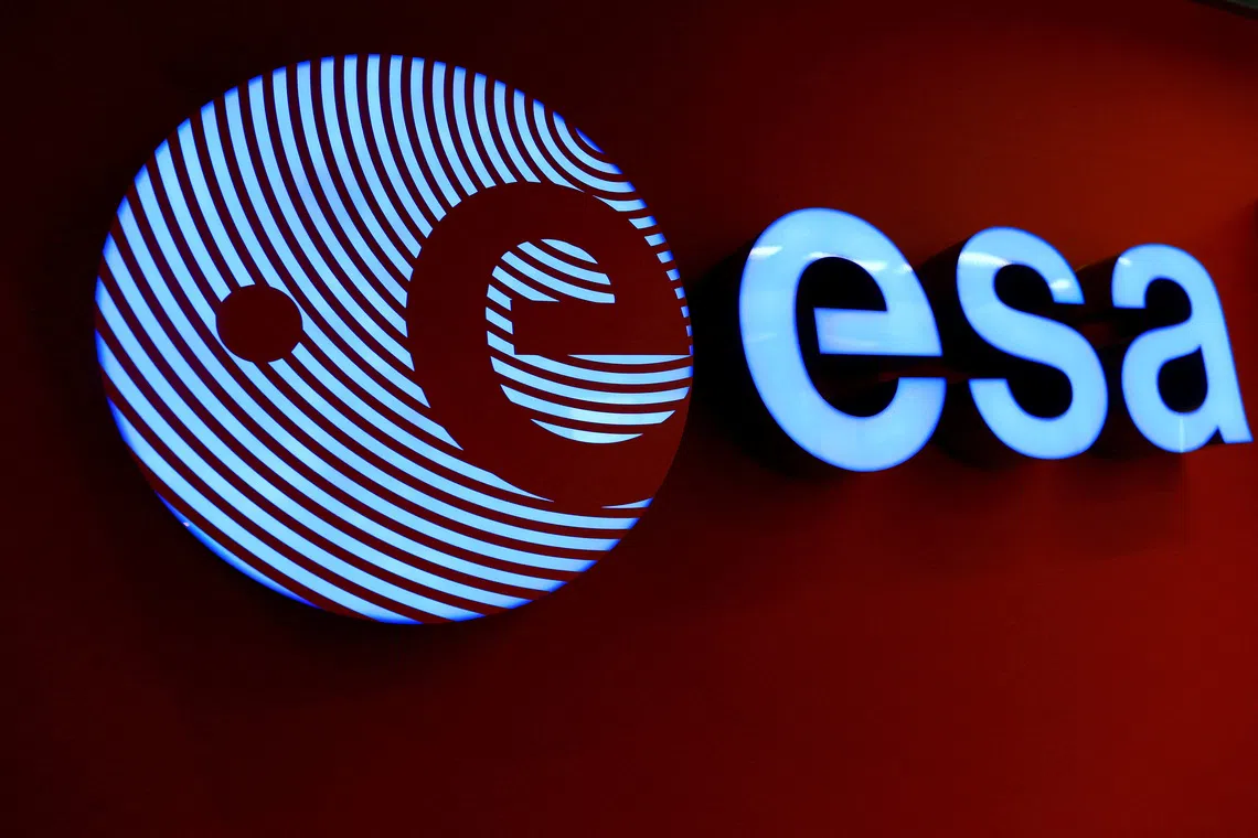 A logo of the European Space Agency (ESA) is pictured at the European Space Operations Centre (ESOC) in Darmstadt, Germany, September 30, 2016.  REUTERS/Ralph Orlowski