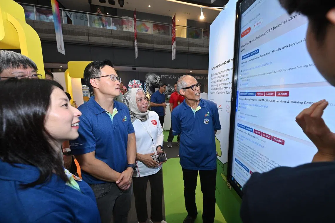 nttampines17 - A demonstration of the TampinesCaresGoWhere website at the Healthier Together @ Tampines event.

Credit: TampinesCaresGoWhere