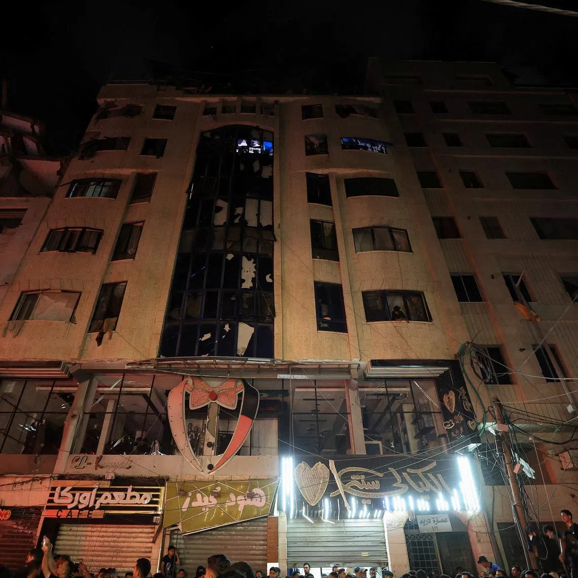 A residential building damaged in an Israeli air strike in Gaza City on May 26.