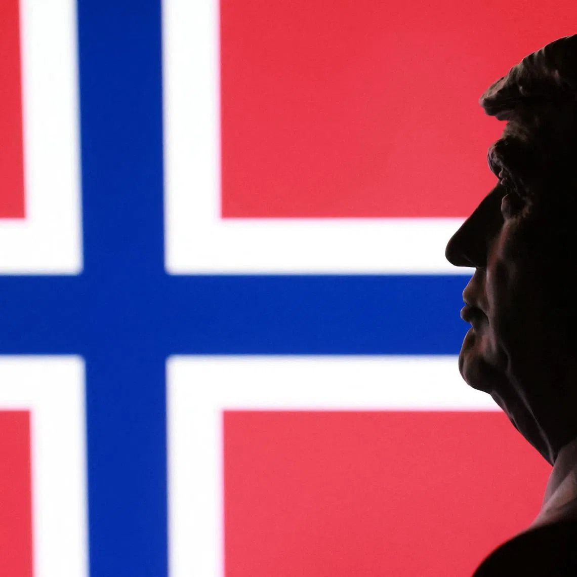 A 3D-printed miniature model of U.S. President Donald Trump and the Norway flag appear in this illustration taken January 17, 2026. REUTERS/Dado Ruvic/Illustration