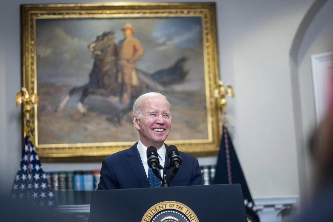 US President Joe Biden said on Sunday he had finalised a budget agreement with House Speaker Kevin McCarthy to suspend the US$31.4 trillion (S$42.5 trillion) debt ceiling until Jan 1, 2025.