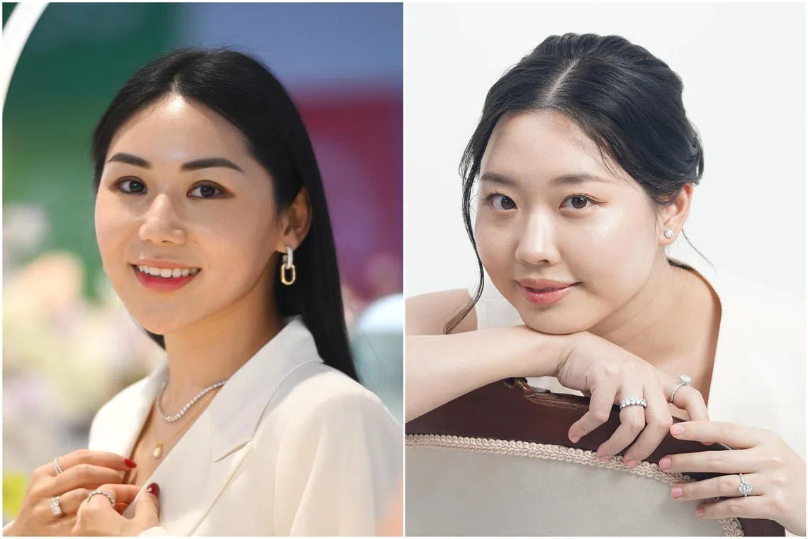 Ms Ethel Neo (left), the founder of travel jewellery label Eclat by Oui, and Ms Rebecca Eu, the founder of Rinn, a jewellery brand focusing on lab-grown diamonds.