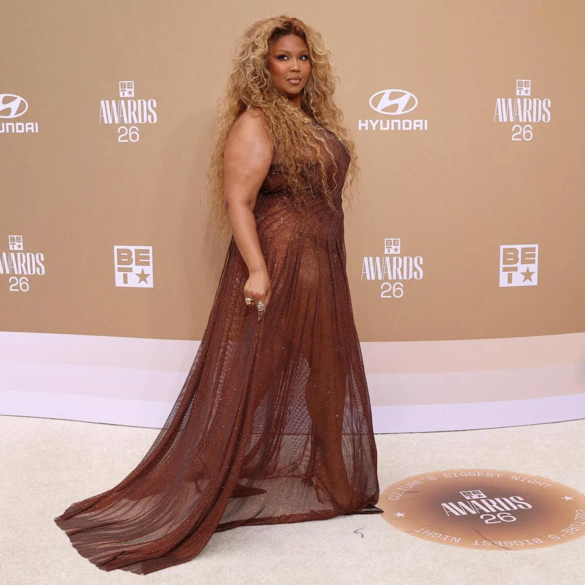 Lizzo attends the 26th BET Awards at Peacock Theater in Los Angeles, California, on June 28.