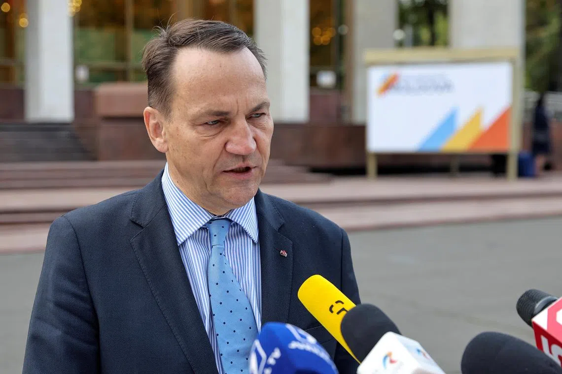 Polish Foreign Minister Radoslaw Sikorski said Russia was behind sabotage attempts in Poland and allied countries.