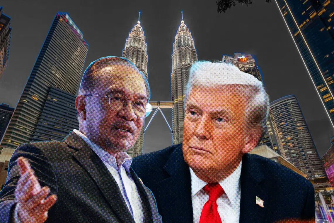 Prime Minister Anwar Ibrahim (left) will now have to juggle domestic and international impressions over the visit of US President Donald Trump (right) during the Asean Summit starting Oct 26.