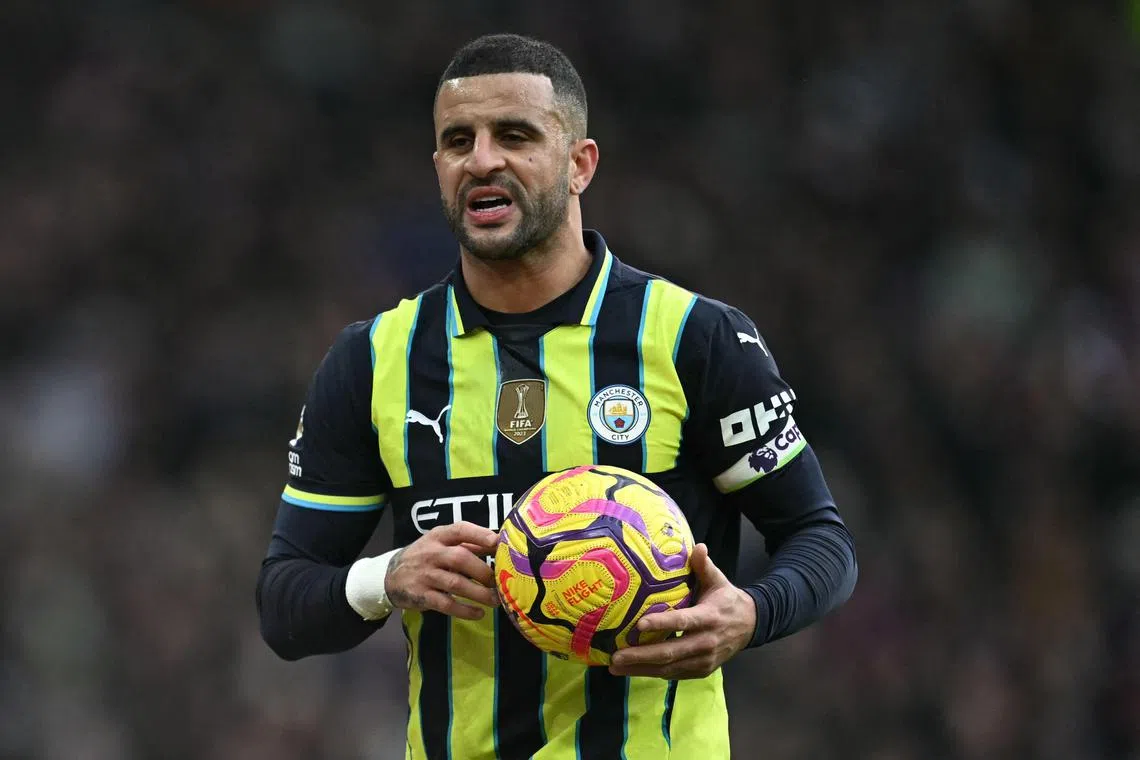 Manchester City's Kyle Walker was left out of the squad for City's third round FA Cup tie on Jan 11, with manager Pep Guardiola saying the right back had asked to "explore options abroad".