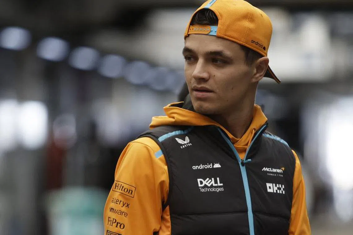 FILE PHOTO: Formula One F1 - Brazilian Grand Prix - Jose Carlos Pace Circuit, Sao Paulo, Brazil - November 4, 2023 McLaren's Lando Norris ahead of the sprint shoot-out REUTERS/Amanda Perobelli/File Photo