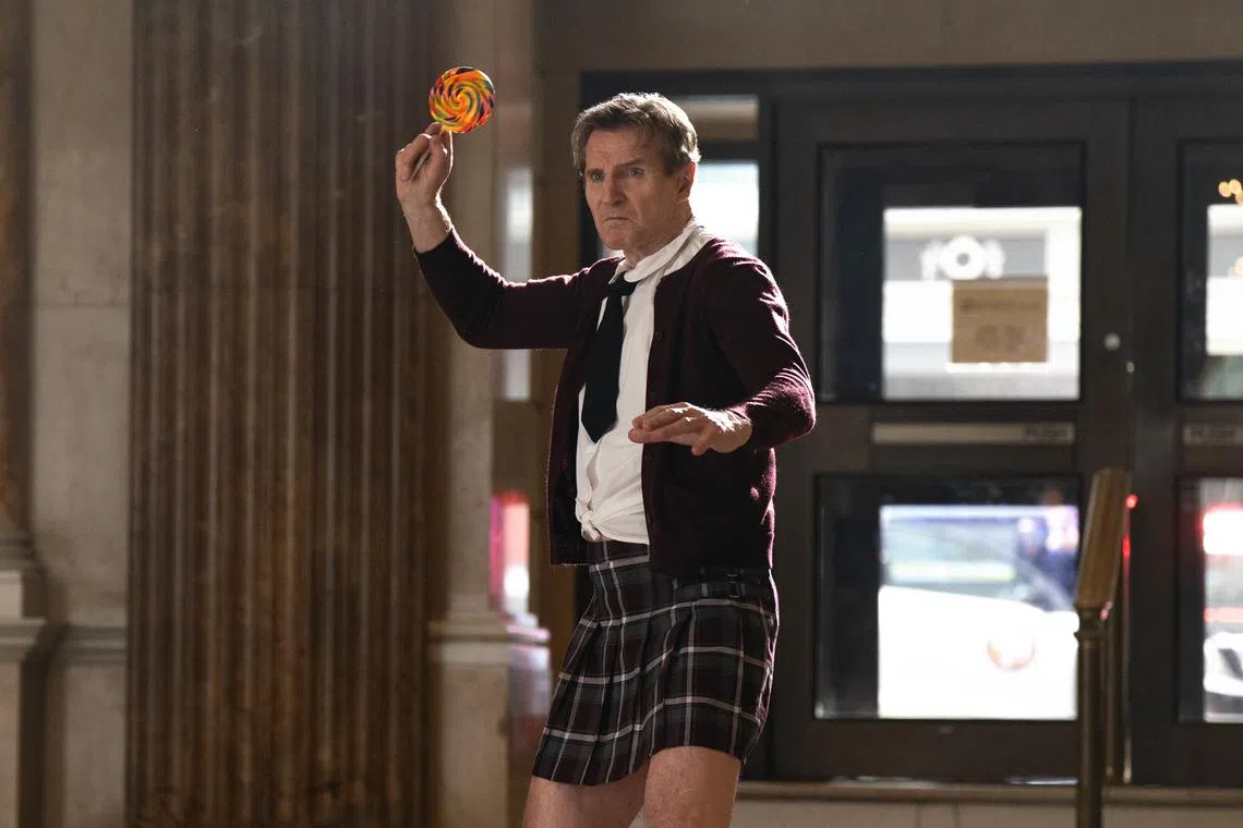 Liam Neeson plays Frank Drebin Jr. in The Naked Gun. 