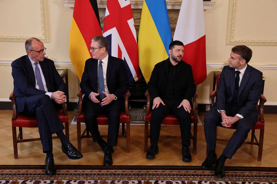 Macron, Starmer and Merz to meet Zelenskiy in London on June 7, Elysee says