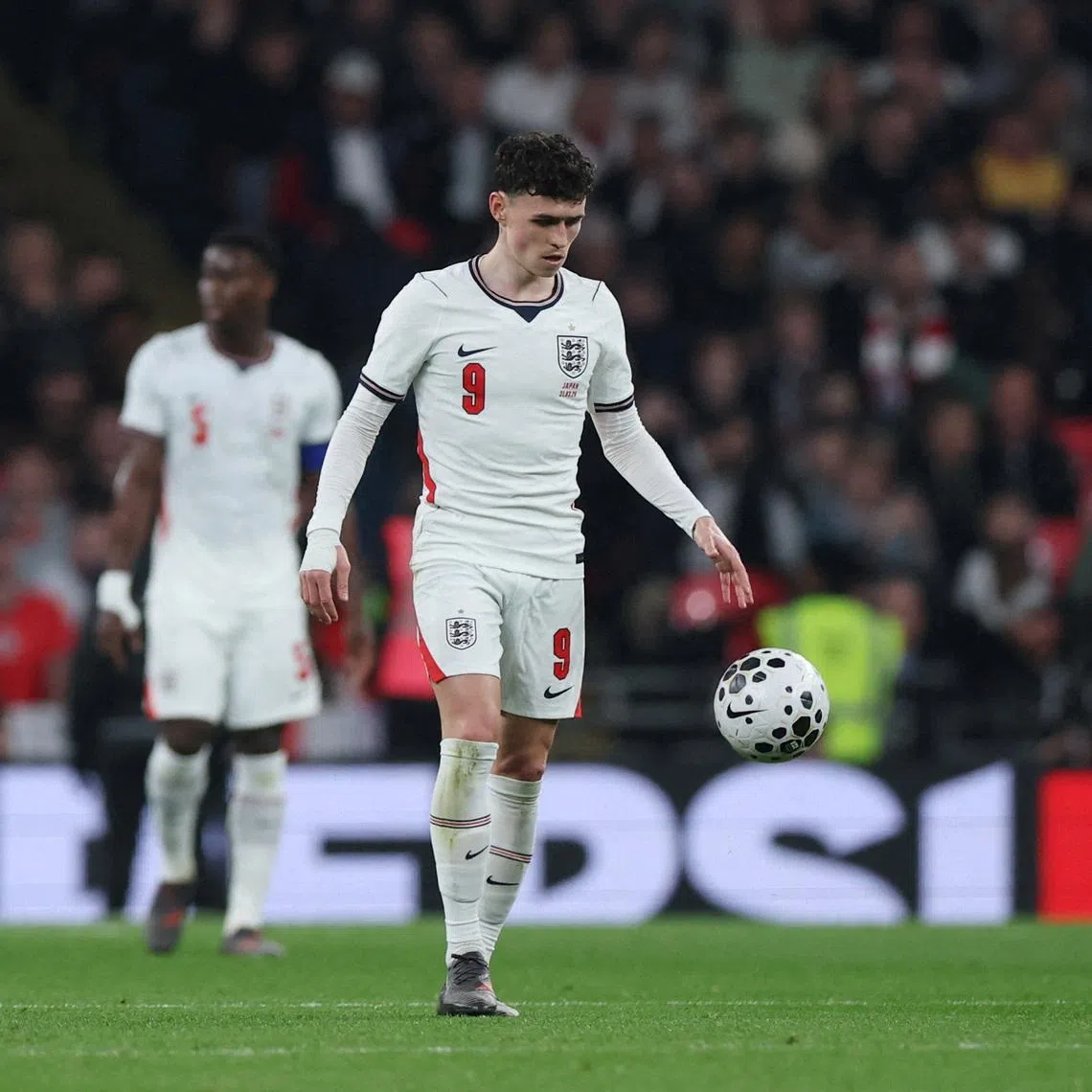 FILE PHOTO: Soccer Football - International Friendly - England v Japan - Wembley Stadium, London, Britain- March 31, 2026  England's Phil Foden looks dejected after Japan's Kaoru Mitoma scores their first goal REUTERS/Isabel Infantes/File Photo