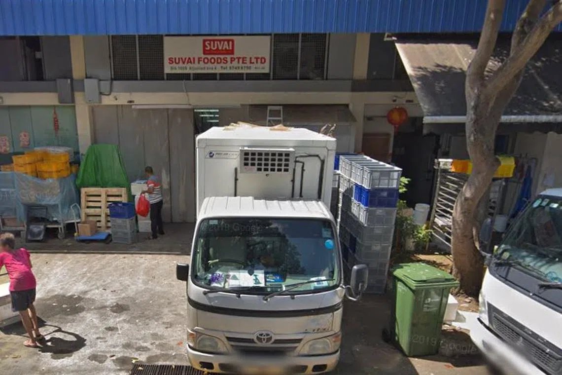 Numerous lapses were found at Suvai Foods' premises at Aljunied Avenue 4 on Feb 21.