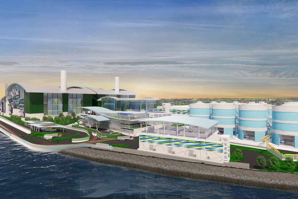 Direct emissions are expected to rise again when a new plant, part of the upcoming Tuas Nexus (above), becomes operational in 2027.