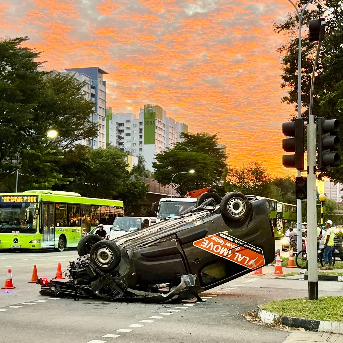 The accident took place at the junction of Woodlands Avenue 4 and Woodlands Avenue 7 at about 5pm on Oct 28.