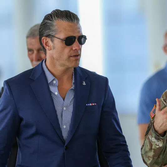 US Secretary of Defense Pete Hegseth at the closing ceremony of PANAMAX 2026, a multinational military exercise in Panama City, on Aug 13, 2026.