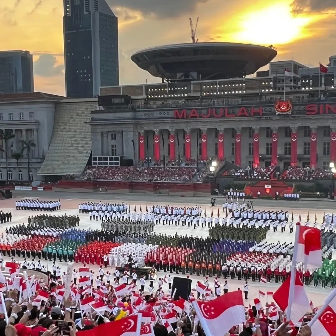 The view from the writer's seat at this year's NDP.