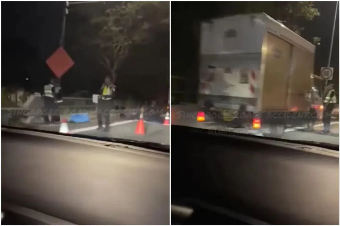 A 37-year-old male motorcyclist was pronounced dead at the scene by an SCDF paramedic. 