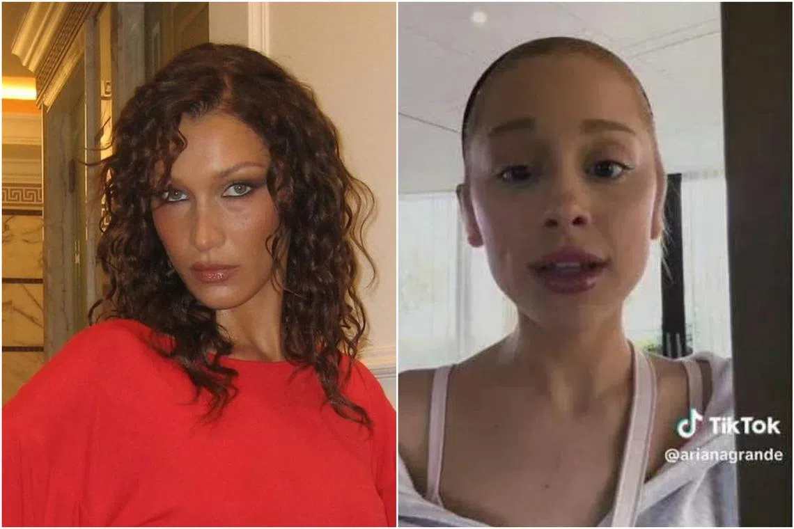 Bella Hadid (left) like Ariana Grande, had weathered her share of trolls, haters and body shamers on social media.
