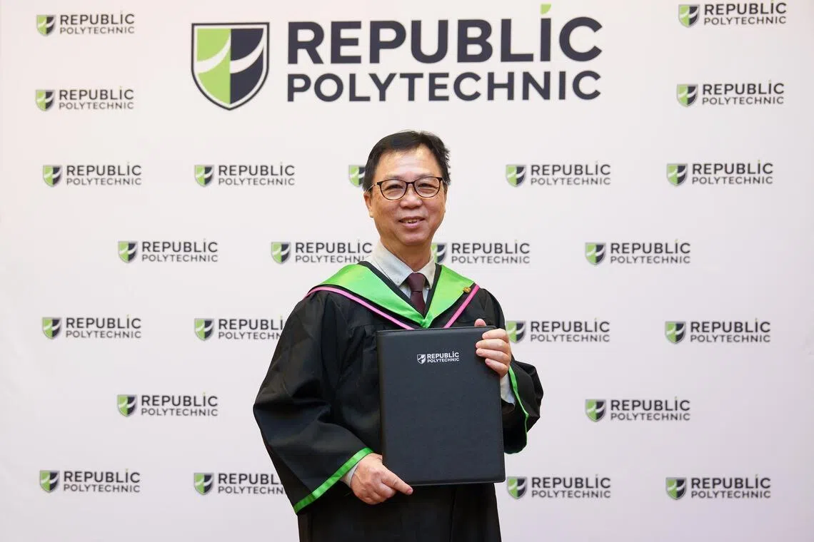 Adrian Lau, who turns 70 later in 2026, graduated with a Specialist Diploma in Environmental and Corporate Sustainability from Republic Polytechnic in May.