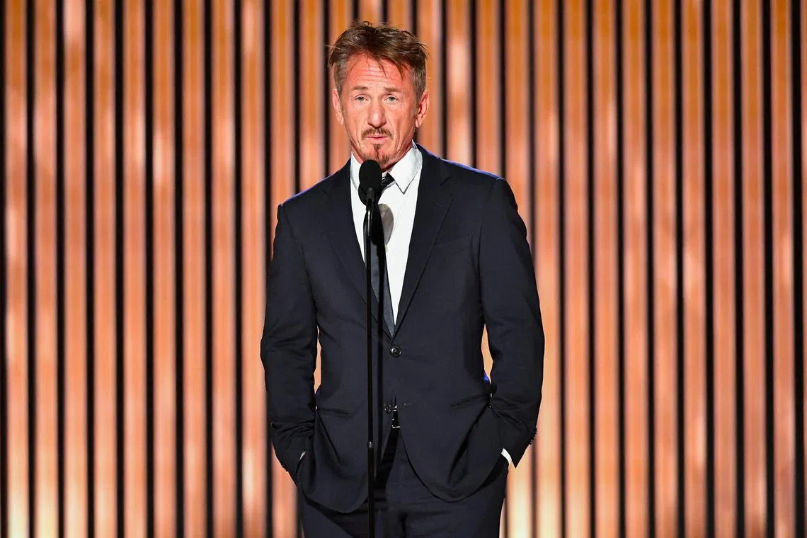Sean Penn at the 80th Annual Golden Globe Awards in c on Jan 10. 