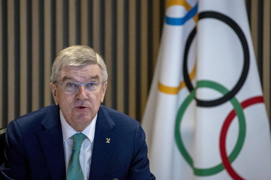 IOC president Thomas Bach (above) complained about a possible boycott in a letter to Ukraine’s Olympic chief, Mr Vadym Goutzeit.