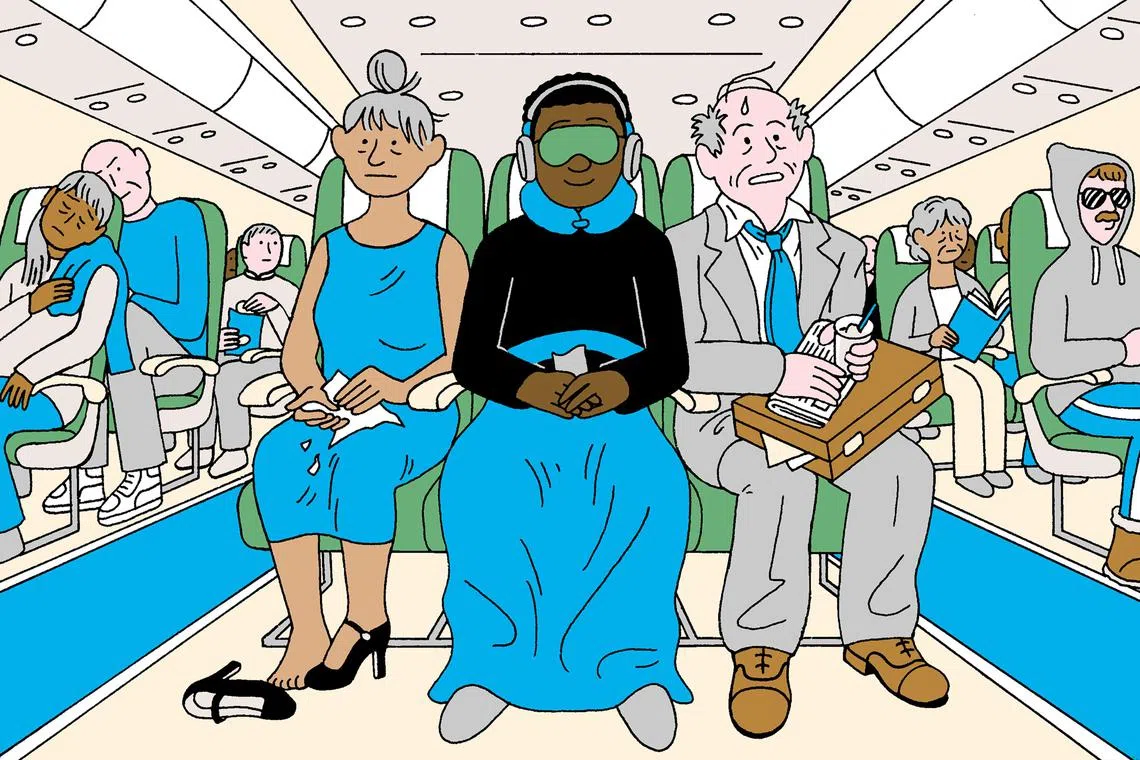 These tested strategies can help you get some degree of rest, even in an unforgiving upright seat.