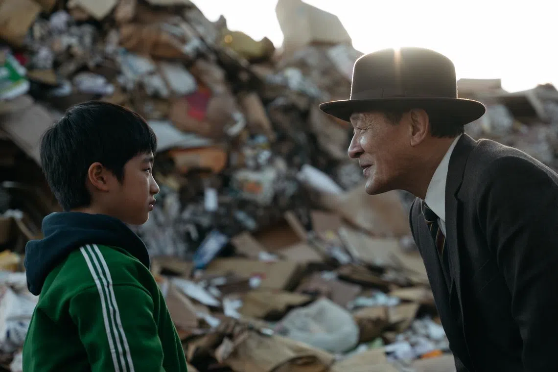 Bai Run-yin (left) and Akio Chen (right) in a still from Taiwanese movie Old Fox, which won Chen the Best Supporting Actor prize at the Golden Horse Awards in 2023.