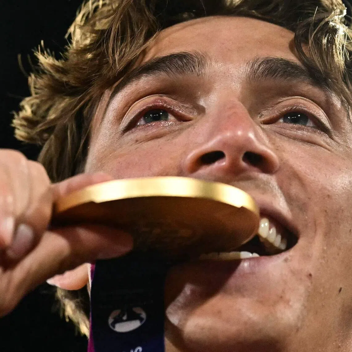 Sweden’s Armand Duplantis celebrates winning the men’s pole vault gold at the European Athletics Championships.