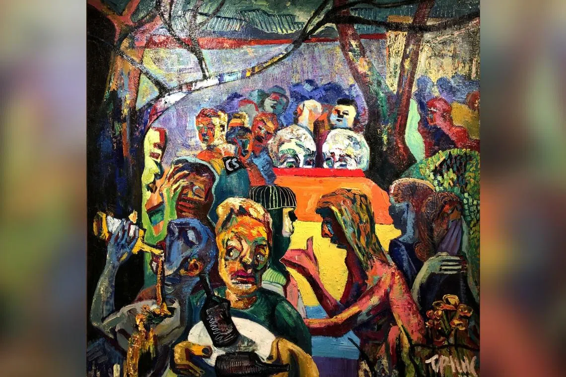 Vietnamese artist Phuc Thien Hoang's Discrimination (2020) will show at Richard Koh Fine Art.