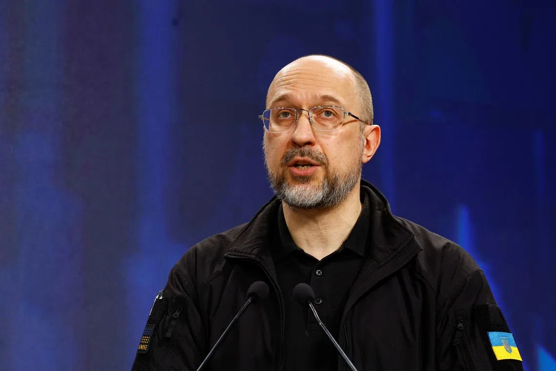 FILE PHOTO: Ukraine's Prime Minister Denys Shmyhal attends 'Ukraine. Year 2024' conference, amid Russia's attack on Ukraine, in Kyiv, Ukraine February 25, 2024. REUTERS/Valentyn Ogirenko/File photo