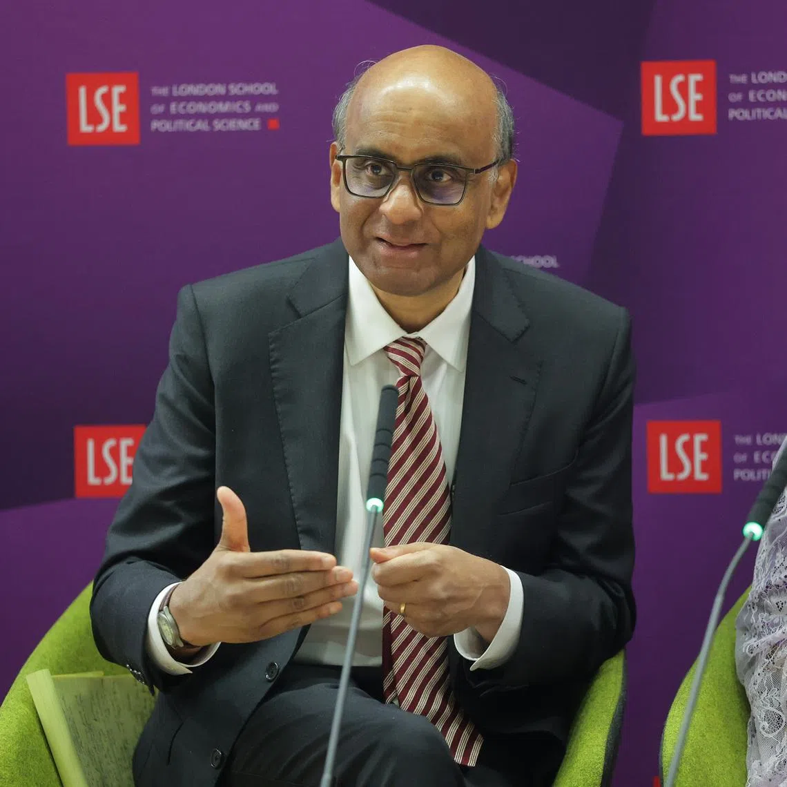 President Tharman Shanmugaratnam spoke at a panel on sustainability at the London School of Economics on June 18.