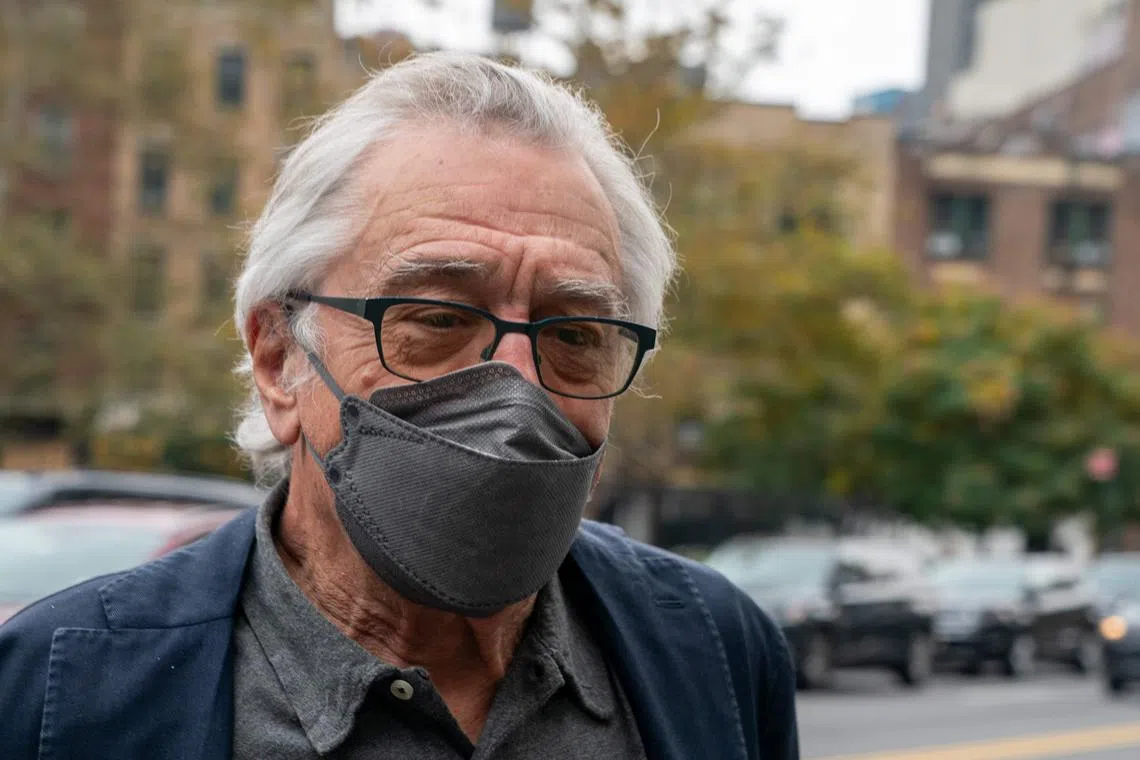 Actor Robert De Niro arrives at federal court on Oct 30, 2023 in New York City. 