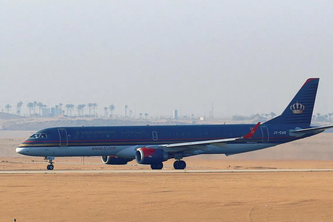 A Royal Jordanian Airlines Embraer	ERJ-195AR plane waits to take off on the runway at Cairo Airport, Egypt July 13, 2016. Picture taken July 13, 2016. REUTERS/Amr Abdallah Dalsh/ File Photo