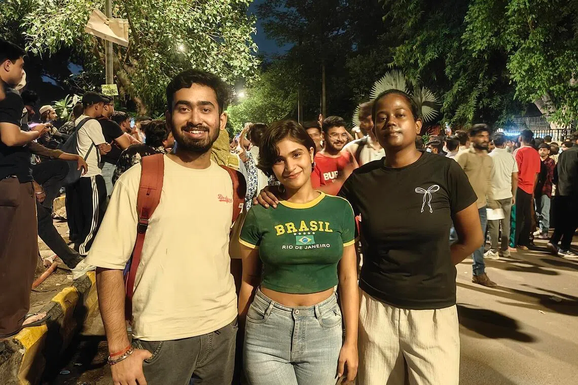 Payal Khashpariya, 28 (centre), said she hopes the CJP will keep pressure on the government to ensure it acts on other areas of concern such as youth unemployment.