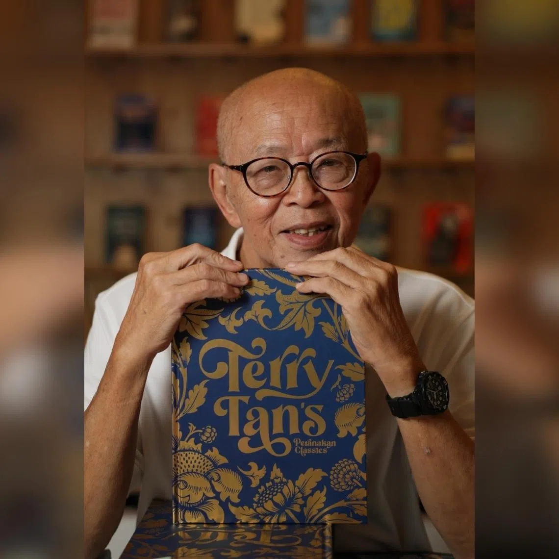 Cookbook author Terry Tan with his new book, Terry Tan’s Peranakan Classics. It is an update of his first cookbook, published in 1981.