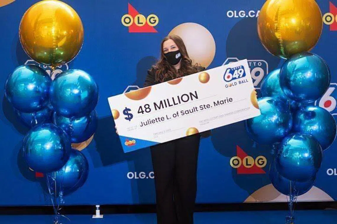 The Ontario Lottery and Gaming Corporation confirmed that, while there have been other 18-year-old winners, no one had ever won as much as Ms Lamour. 