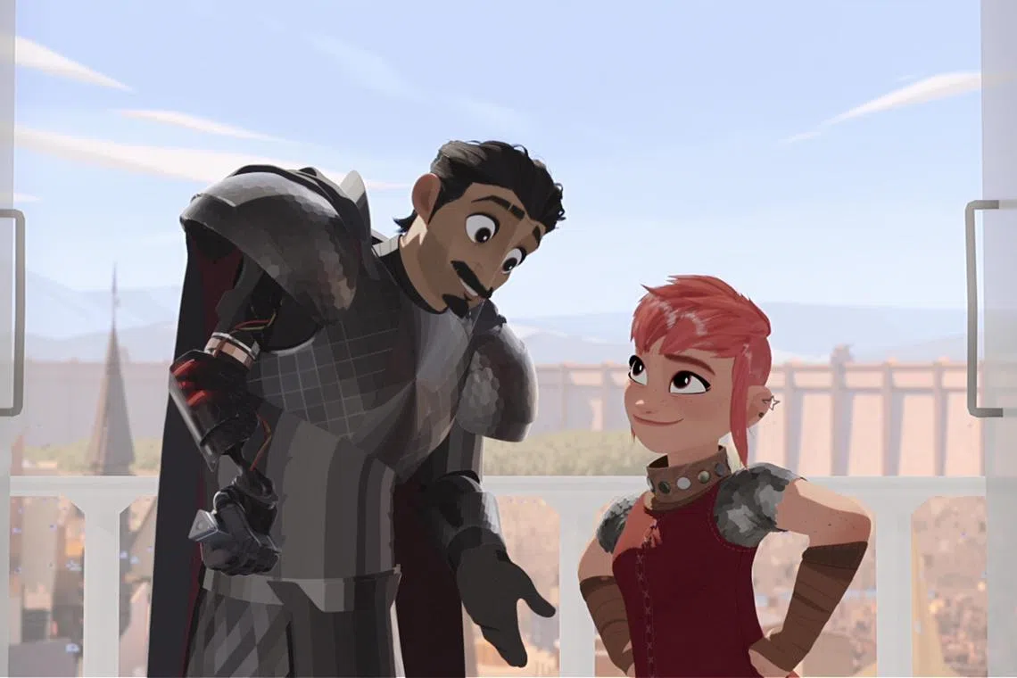 nytnimona05 - Characters played by Riz Ahmed (left) and Chloe Grace Moretz in Nimona



Source/copyright: Netflix