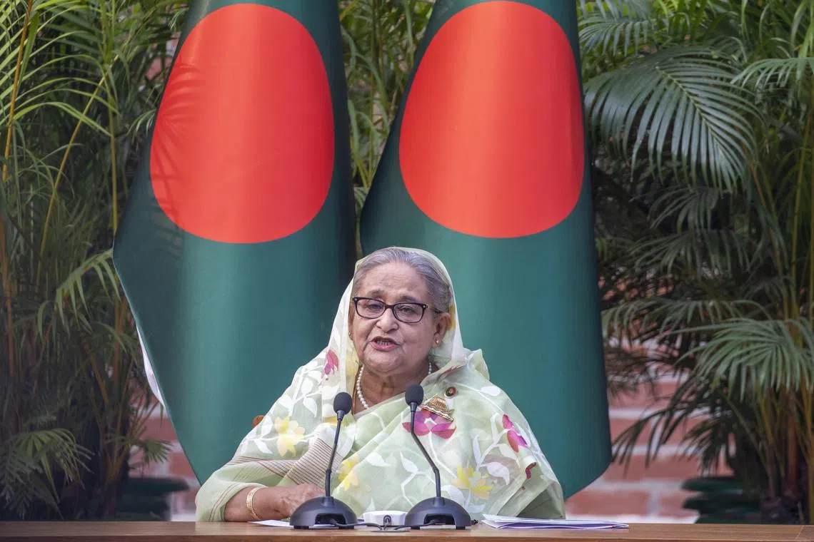 Ousted Bangladeshi premier Sheikh Hasina on Aug 13 made her first public comment since her resignation. 