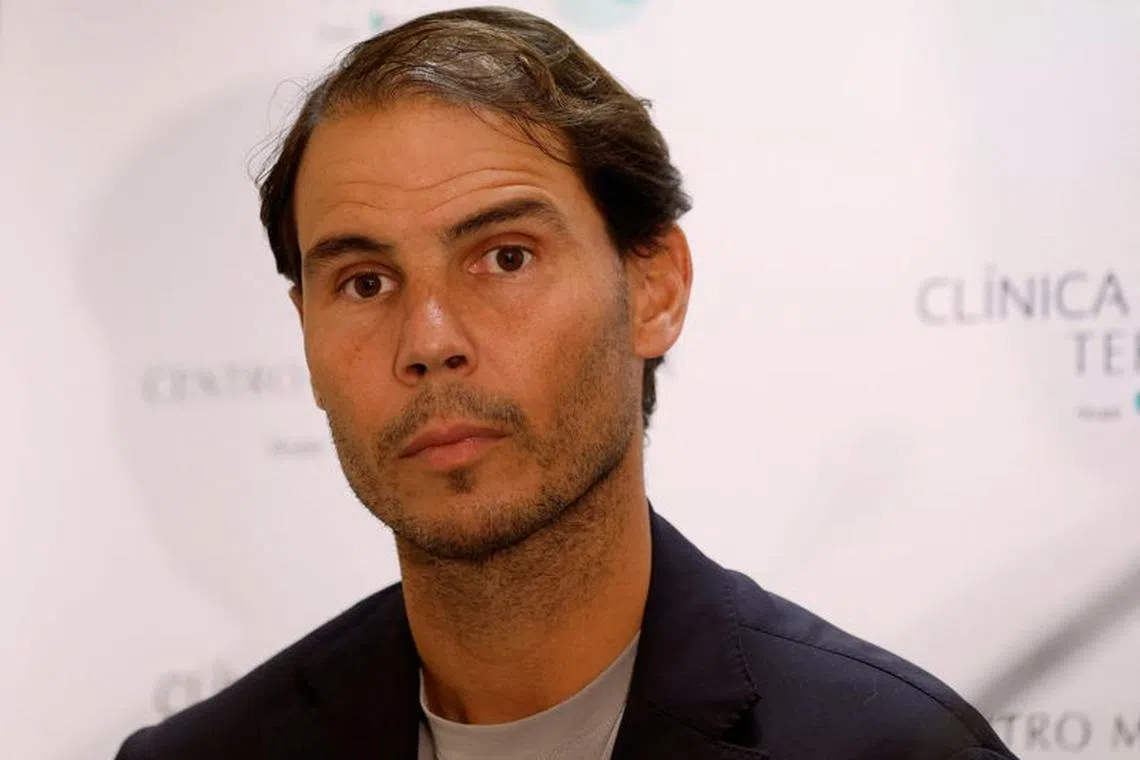 Tennis - Rafael Nadal visits Barcelona's tennis clinic - Teknon Tennis Clinic, Barcelona, Spain - November 15, 2023 Spain's Rafael Nadal during his visit REUTERS/Albert Gea/File Photo