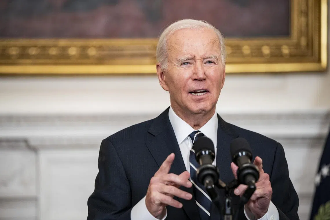 US President Joe Biden on Saturday condemned the Hamas attack as “unconscionable” and called his support for Israel’